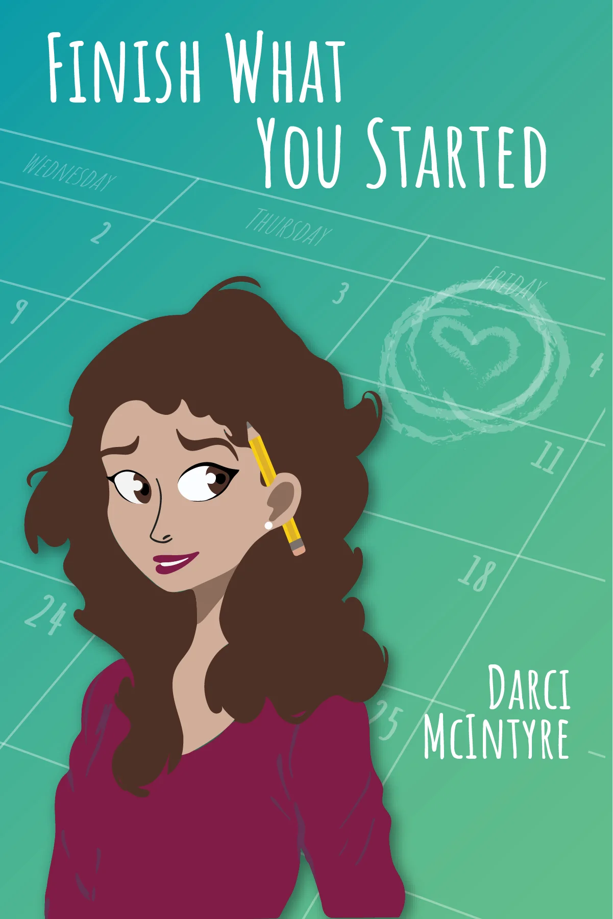 Book cover image featuring Natalie looking at date on calendar