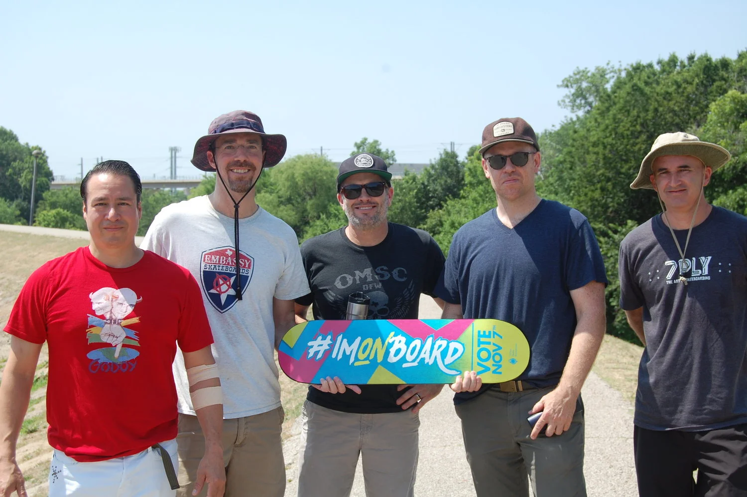 Jay Paul Sanchez, Clinton Haley, Warren Christie, Eric Eley and Ryan Crane at Bachmann Lake