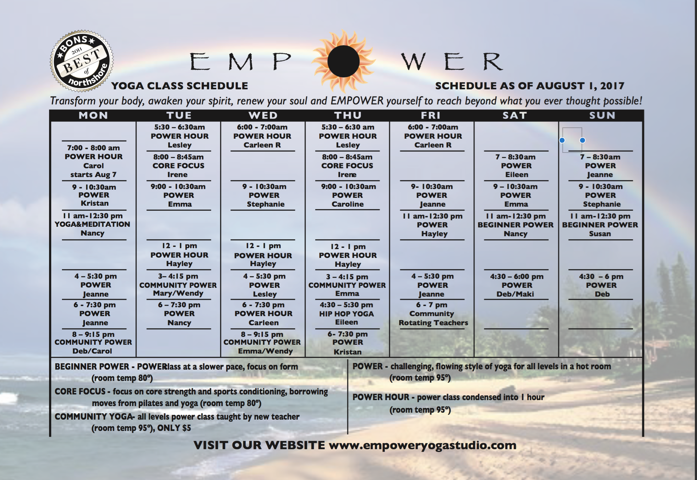 Check out our August Schedule!