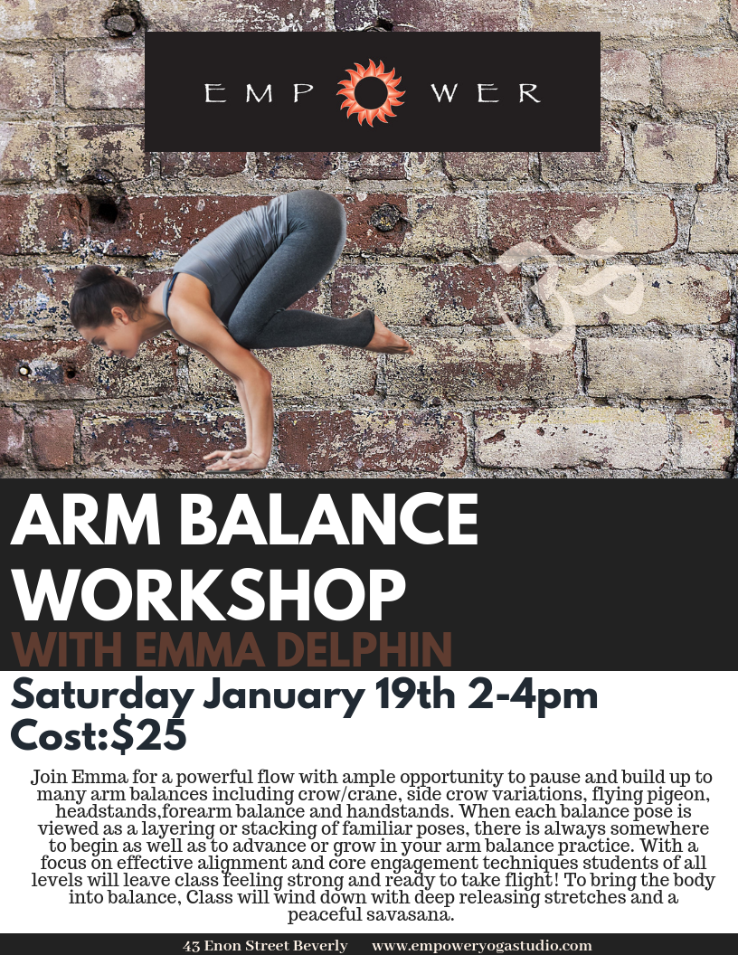 Arm Balance with Emma - Saturday, January 19th 
