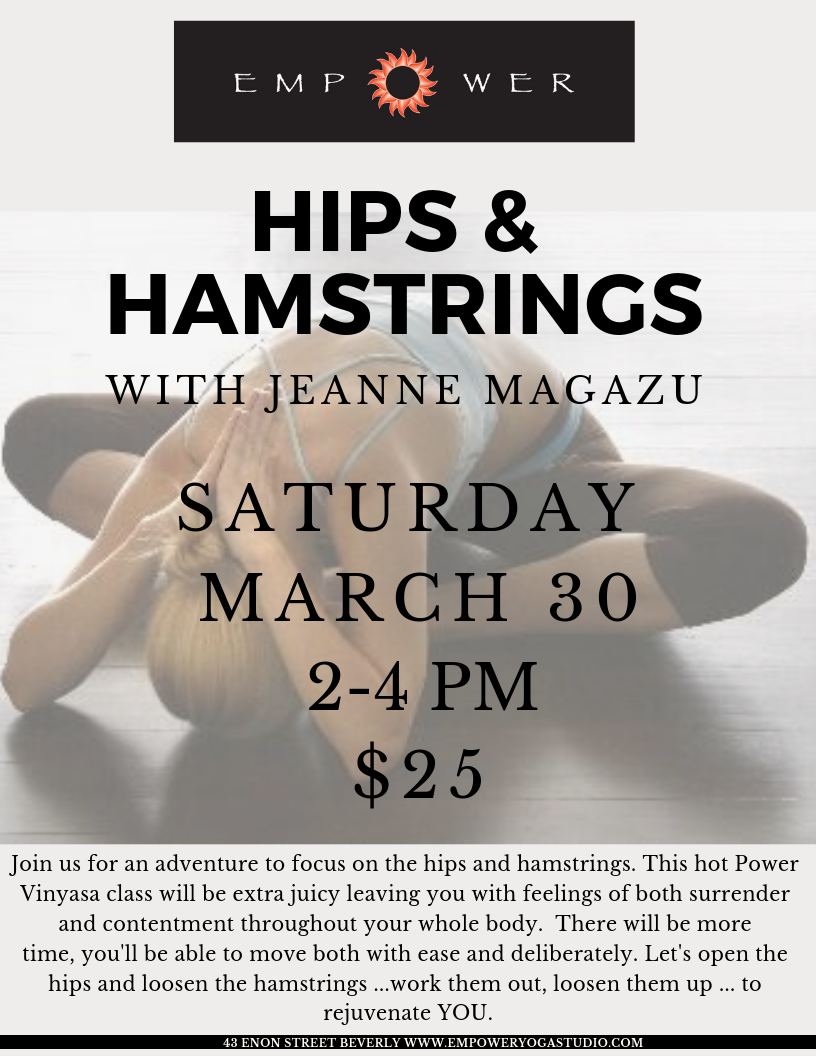 An Old Favorite is Back!  Hips &amp; Hams with Jeanne, Saturday March 30th