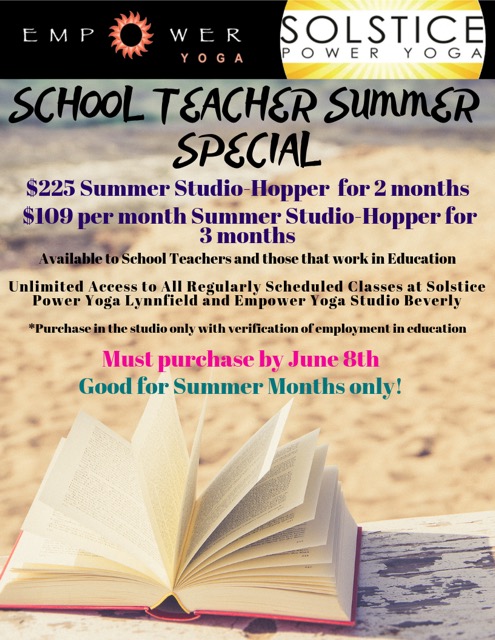 School Teachers/People that Work in Education:  Summer Specials!