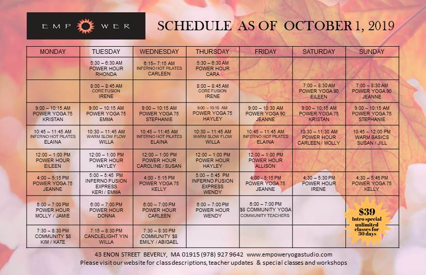 the power hour schedule the power hour schedule