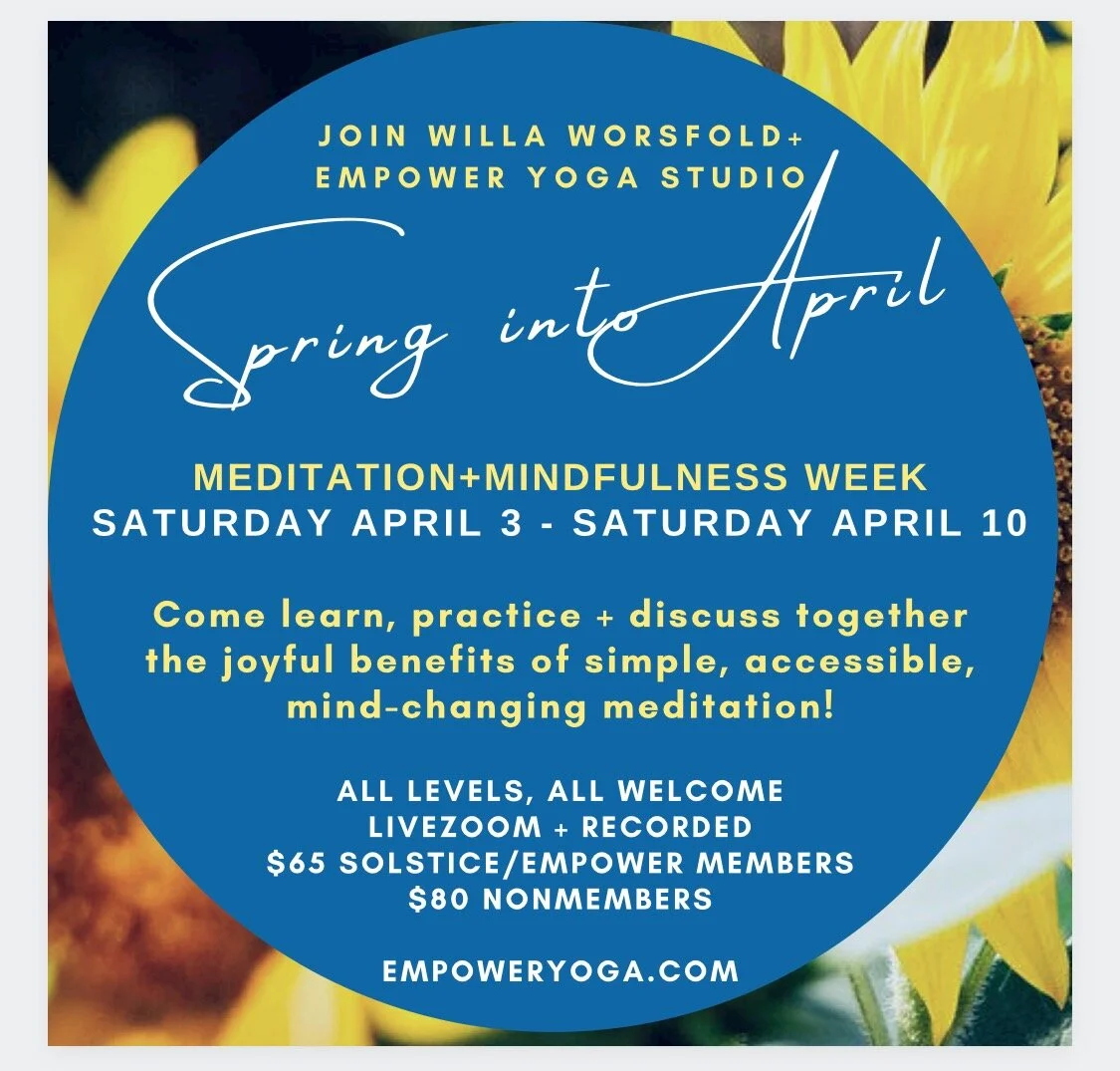 Virtual Meditation Series with Willa