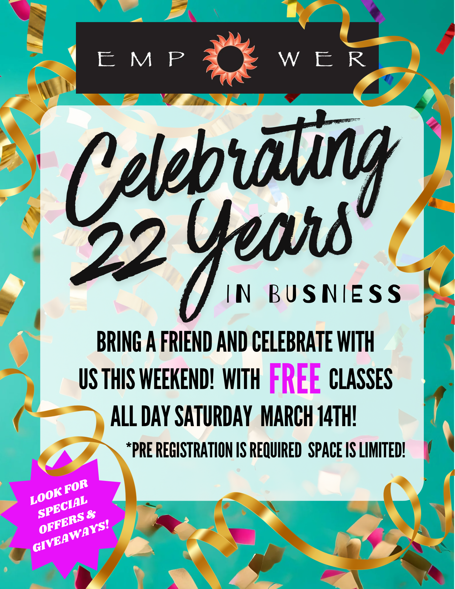 EMPOWER CELEBRATES 22 YEARS! 🎉