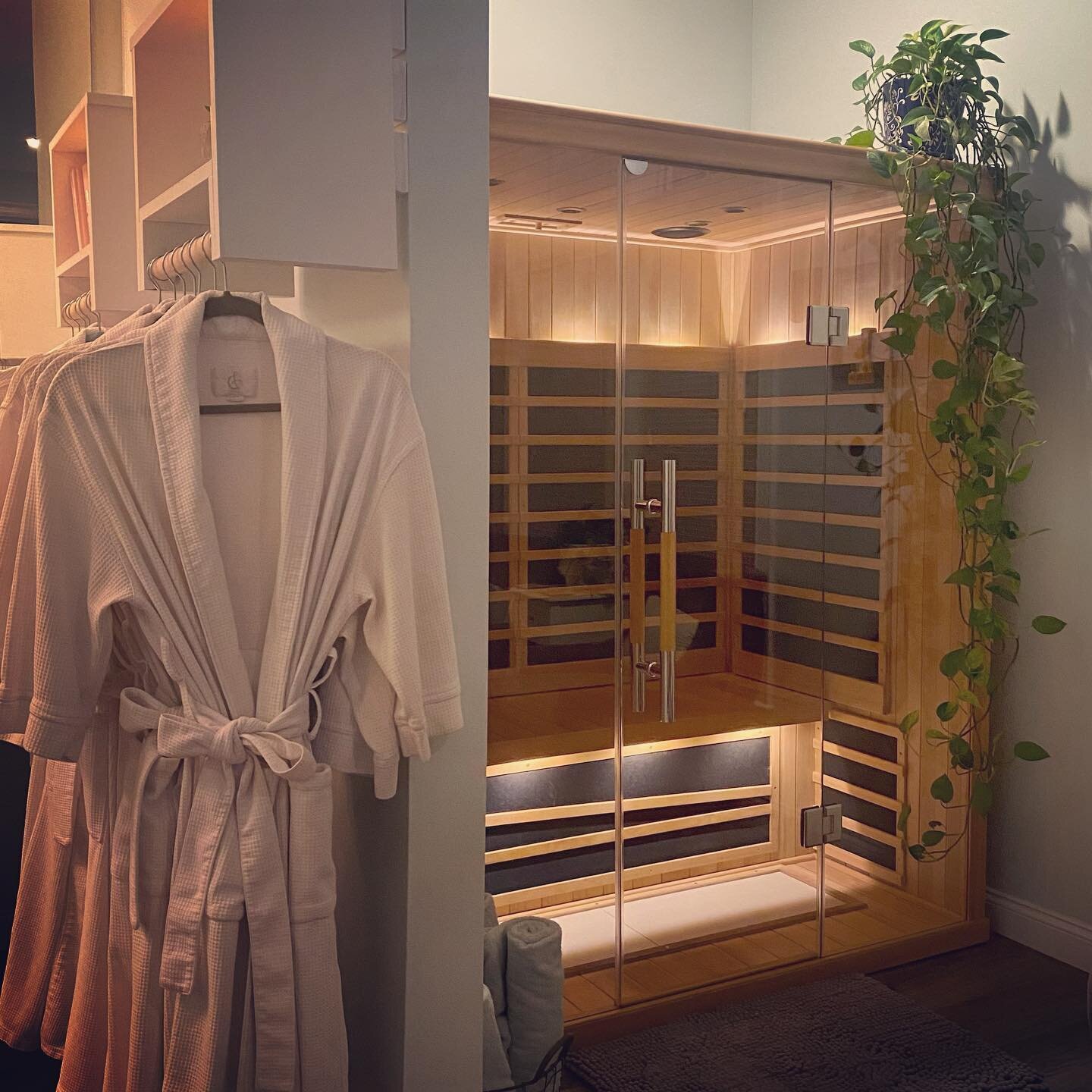 A warm robe &amp; hot sauna on a day like today, can you think of a better way to cozy up?