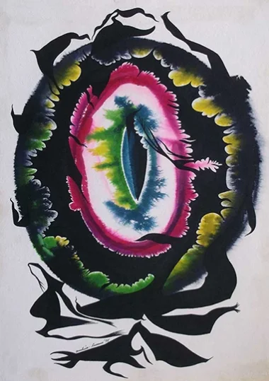 Untitled, 1975, Watercolor and Ink, 15"x11"