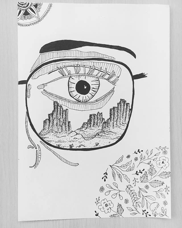 I see you 🏕👀🏔 First piece for #drawfordonation ! Thanks to @sarahmely for supporting the Nature Conservancy! @nature_org #stippling #ballpointpenart #natureconservancy #protectourplanet #lovethyearth #mamaearth #artfortheplanet #blackandwhite #bla
