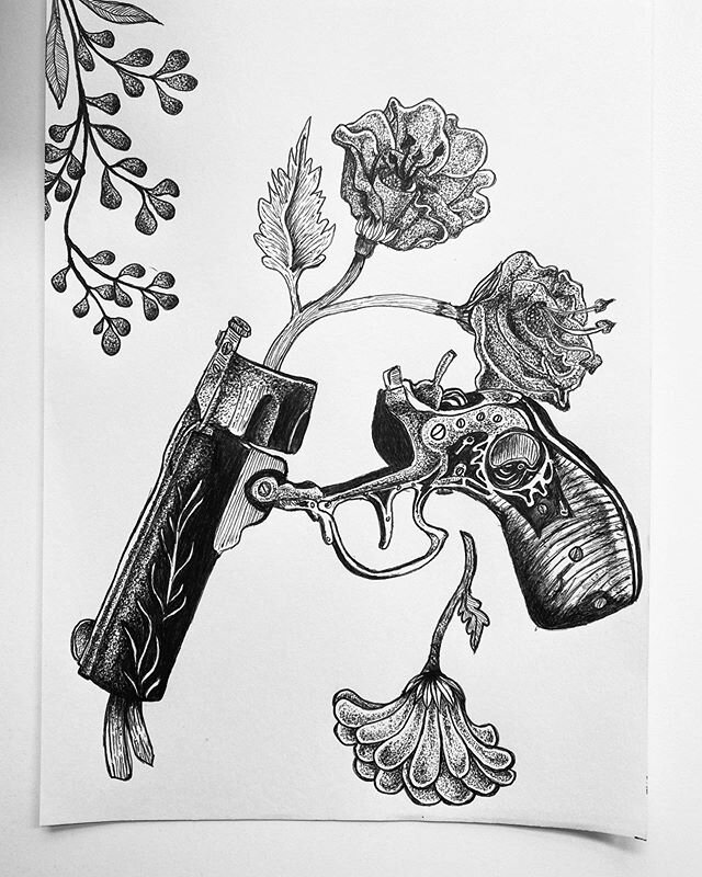 $$$ donated to @theokraproject who delivers healthy meals to Black trans people in need. 🙌 #blacktranslivesmatter #translivesmatter #pride #artforgood #stippling #gunsandroses #defundthepolice