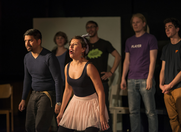 Improvisation is a curious art in that performers need to come up with a character, a voice for that character, movements, gestures and, sometimes, even a back story – in the space of seconds. Photo: Boris Ka