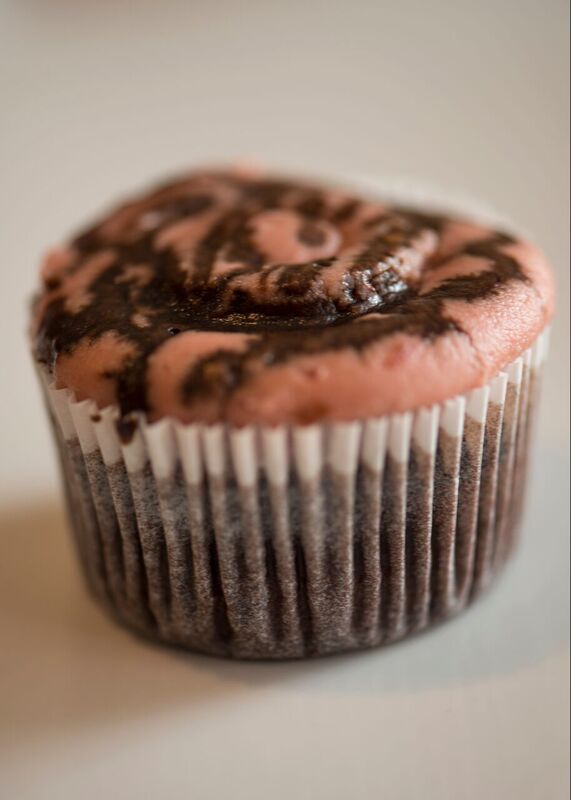 Gluten Free Chocolate Cupcake with Strawberry Balsamic buttercream