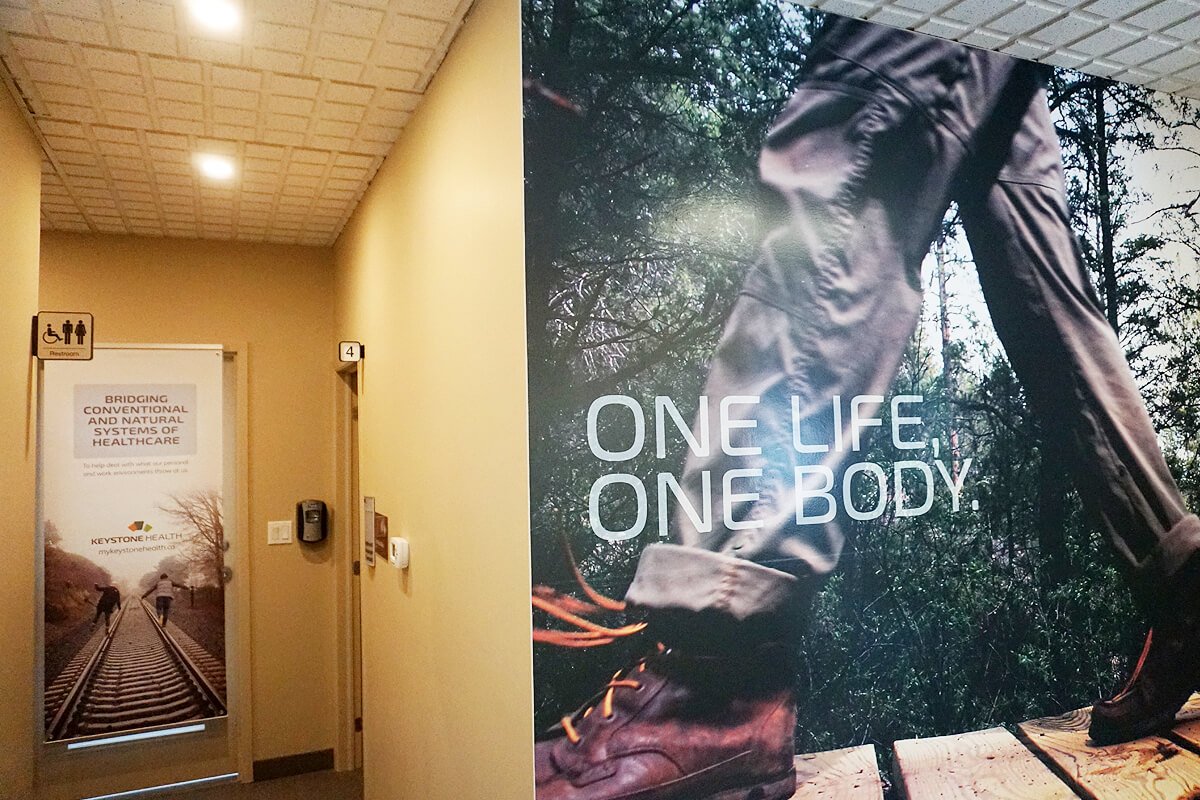 Office branding. View Keystone Health's brand identity  ›