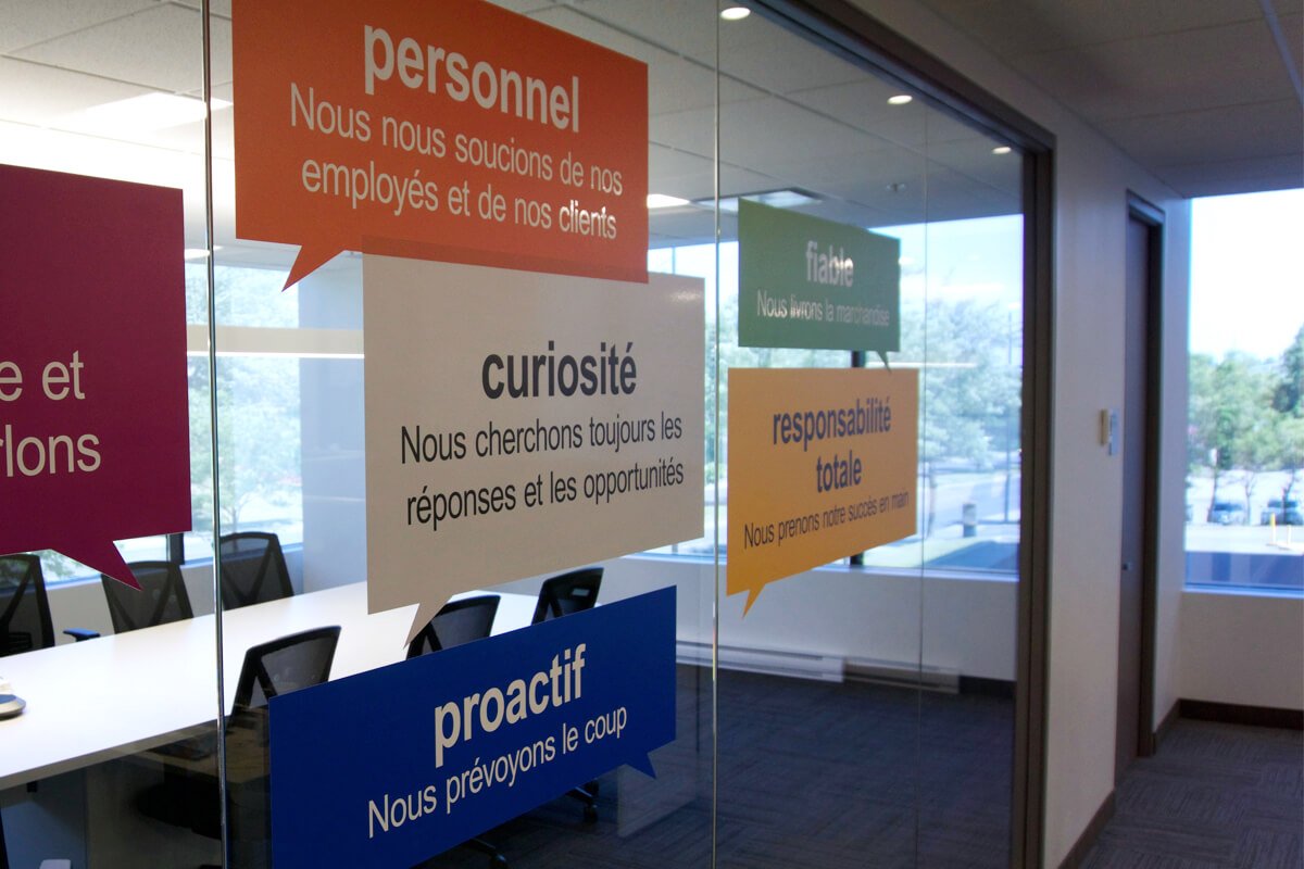 Company culture messaging, Nordia Montreal