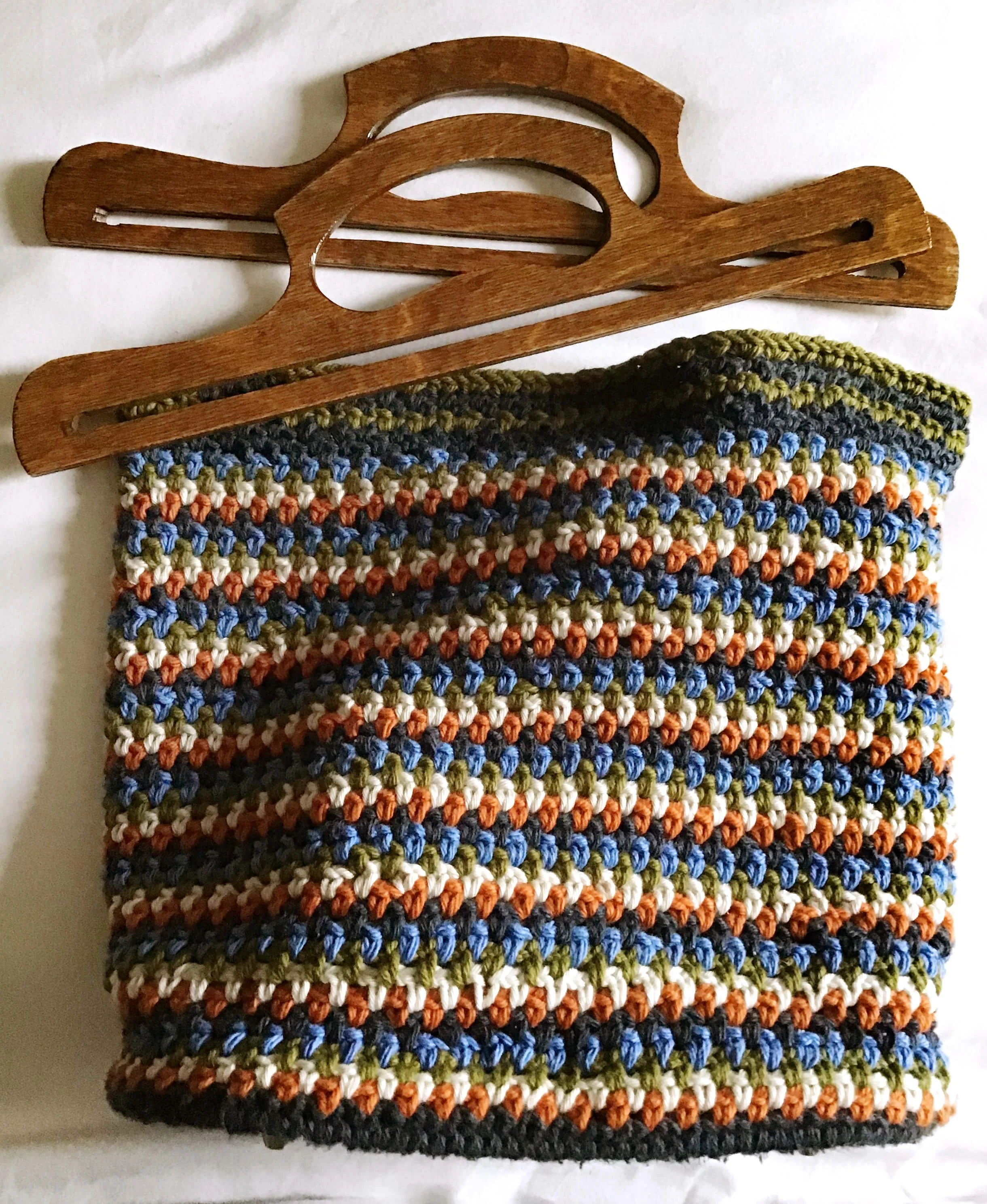 (2023) Cotton tote, vintage handles