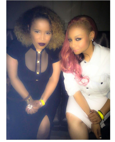 Celebrity Wardrobe Stylist Pilar Scratch and Rayven Symone in VIP for PRess at Yancey Edwards birthday celebration