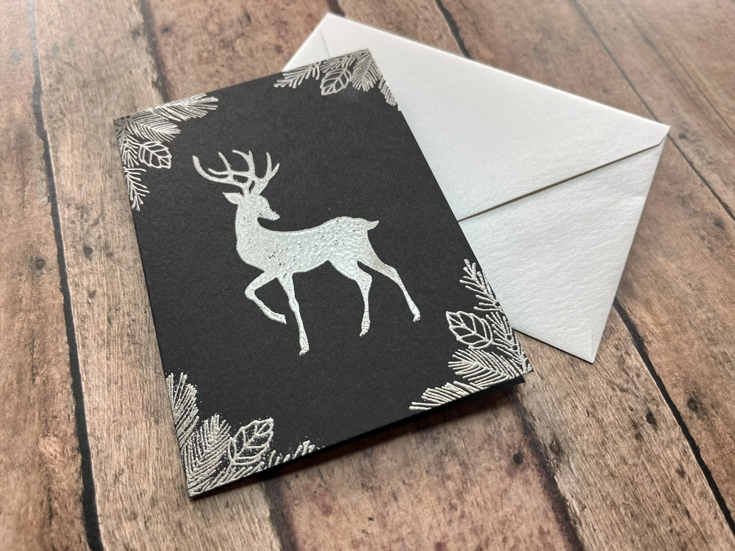 graceful reindeer card - shimmer platinum on black - 5.jpg