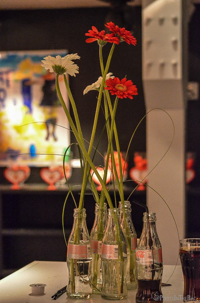 Fleurs en bouteilles de Coca-Cola Light