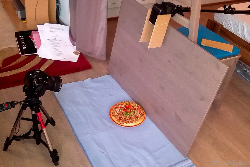 Setup for pizza of the future shoot.