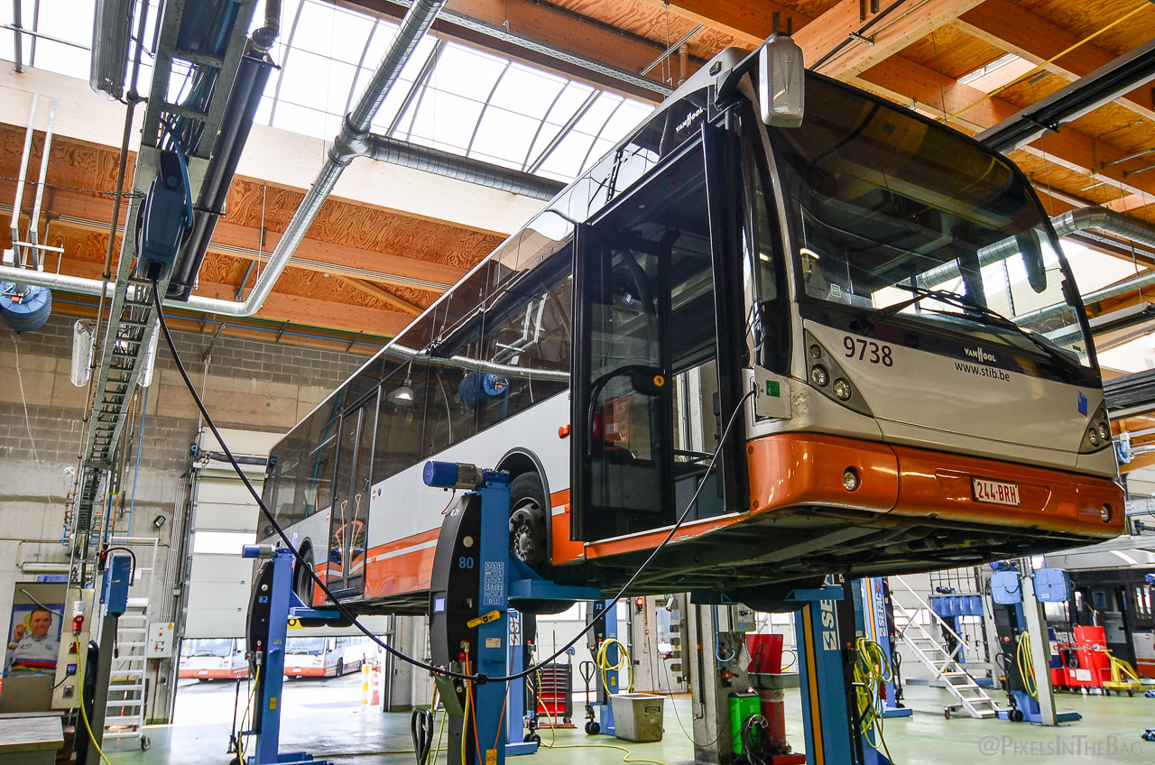 Bus volant de la STIB.
