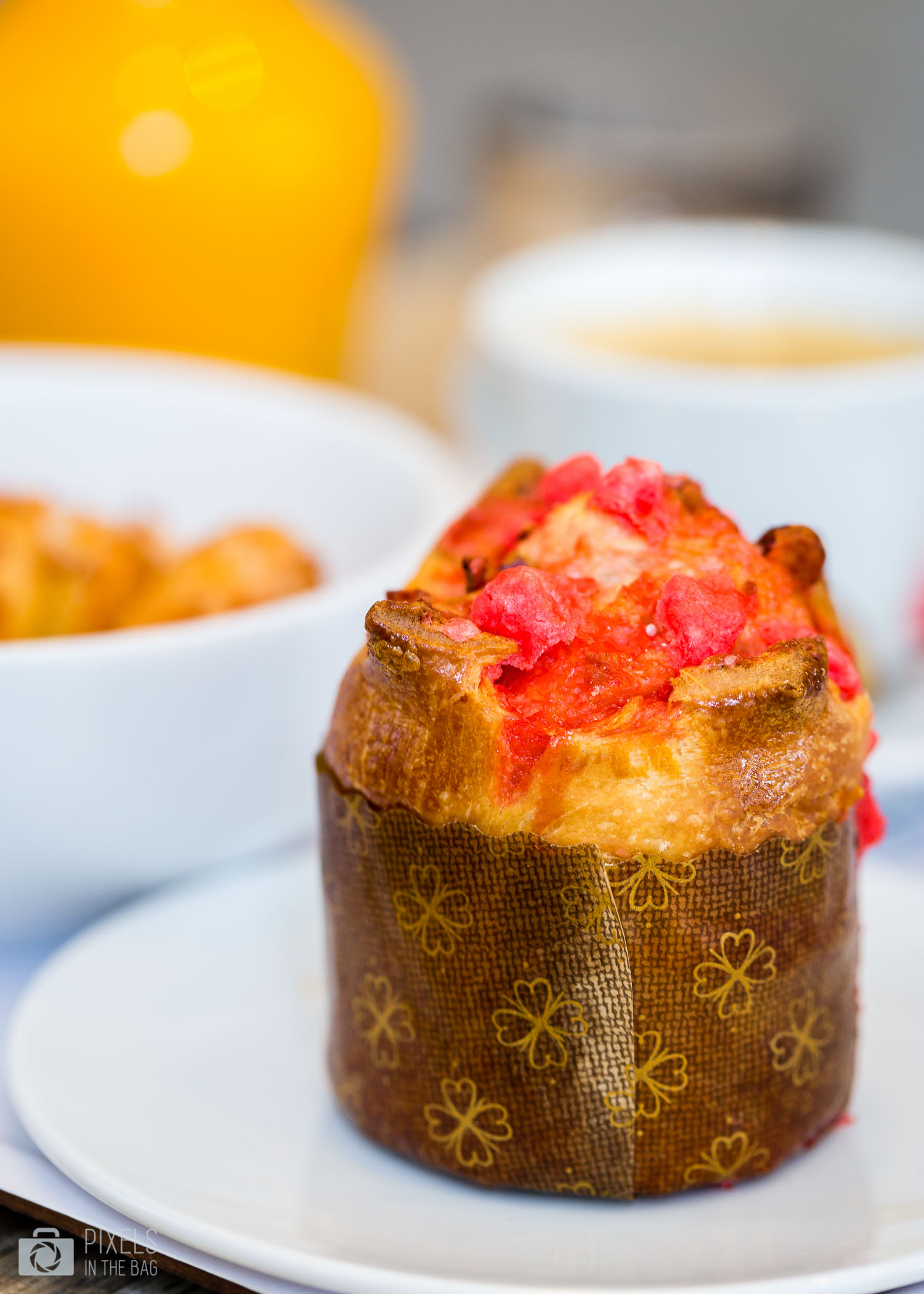 La brioche à la praline rose. Un délice pour les yeux aussi.