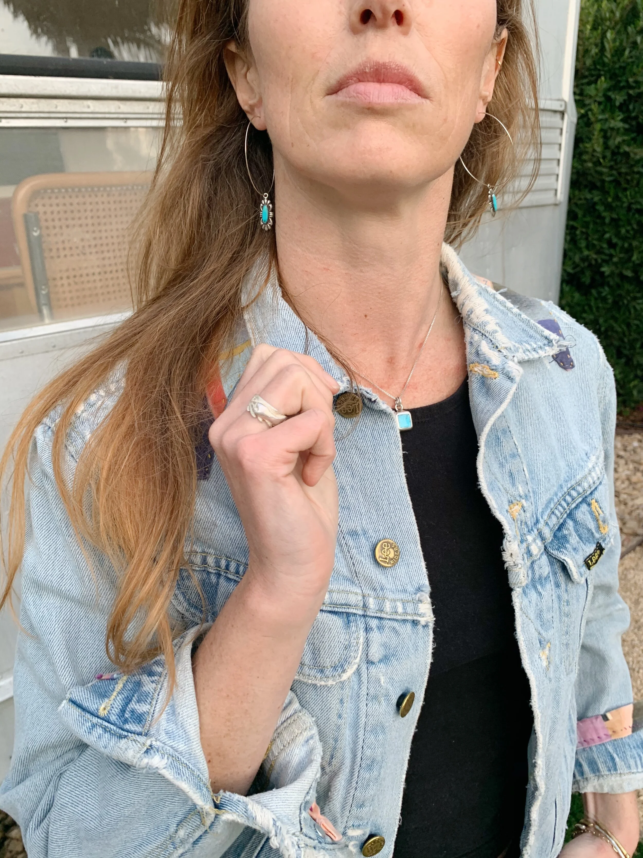 Vintage Turquoise Square Necklace