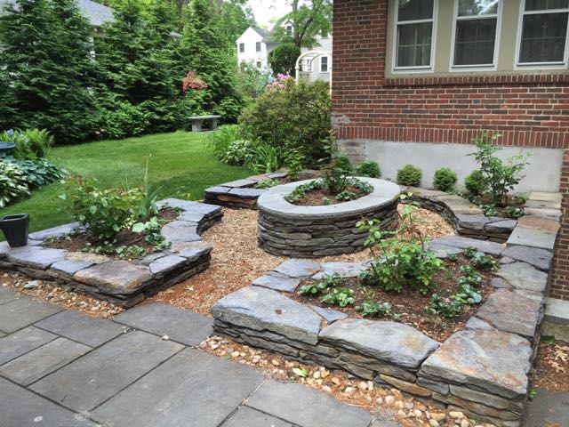 Garden Design Natural Path Landscaping - Bluestone Raised Garden Beds Garden Design Natural Path Landscaping - Bluestone Raised Garden Beds