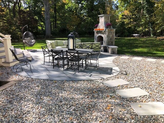 Walkway And Patio Design In Ma, Using Crushed Limestone For Patio
