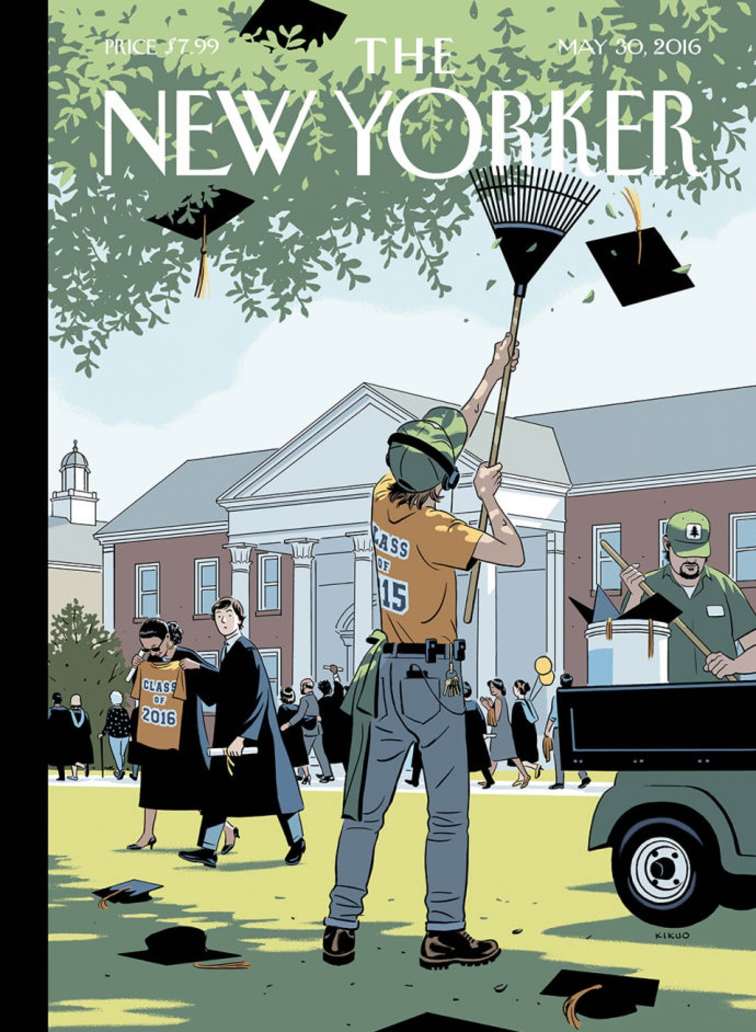 "Commencement,” by R. Kikuo Johnson. (courtesy of The New Yorker 2016)
