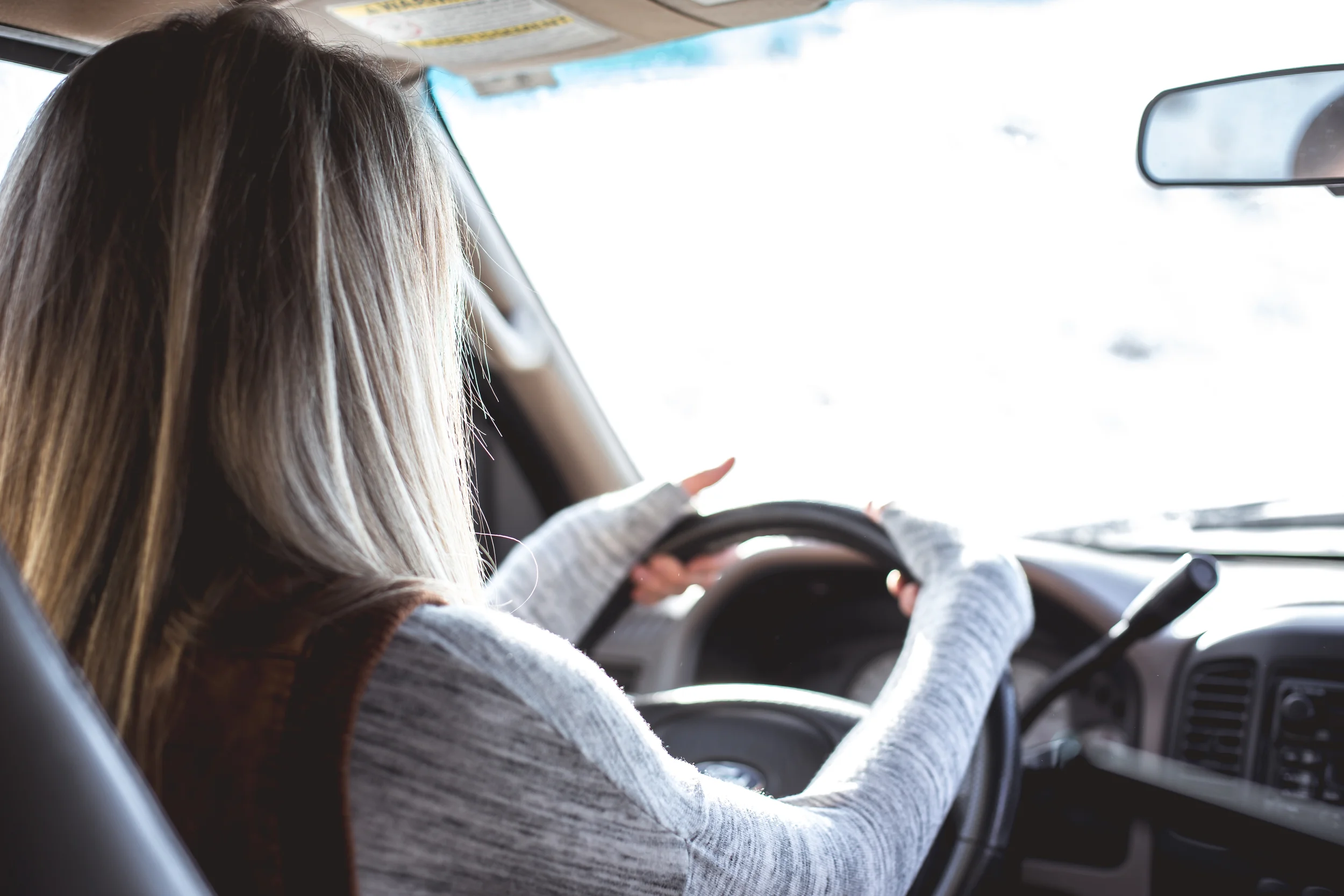Lindsay Barlow driving as the talent for the short.