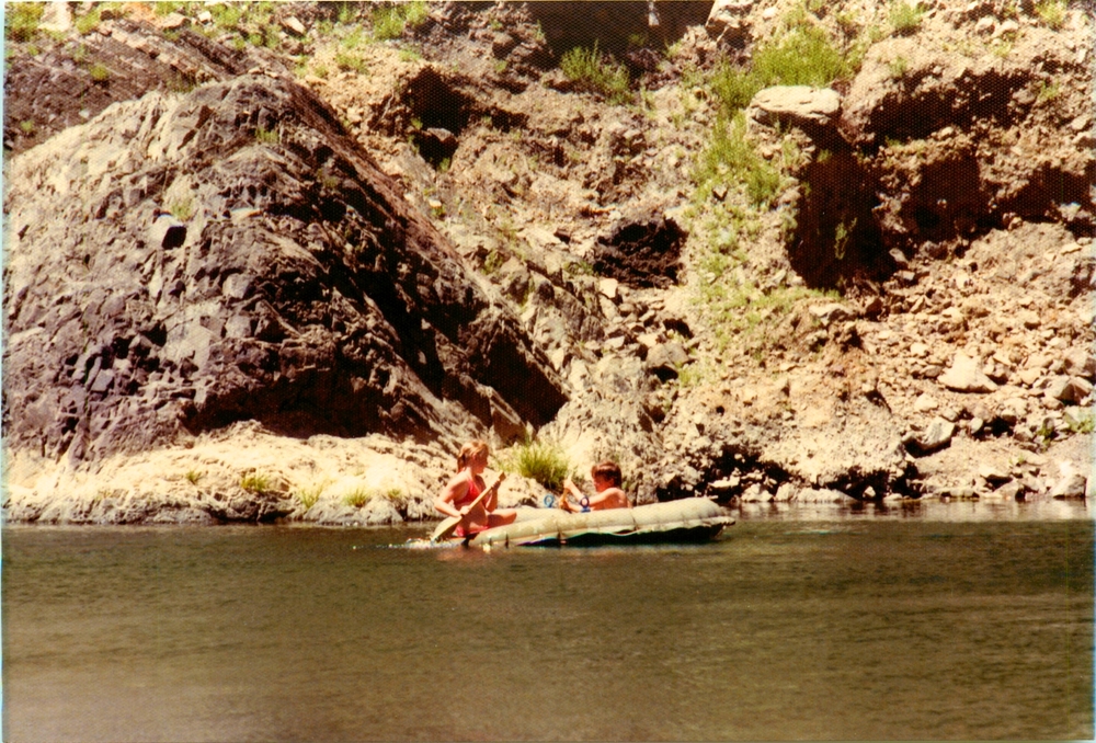  The raft on the river in summer. You have to imagine what it looked like in winter based on the changes in the creek photos above. 