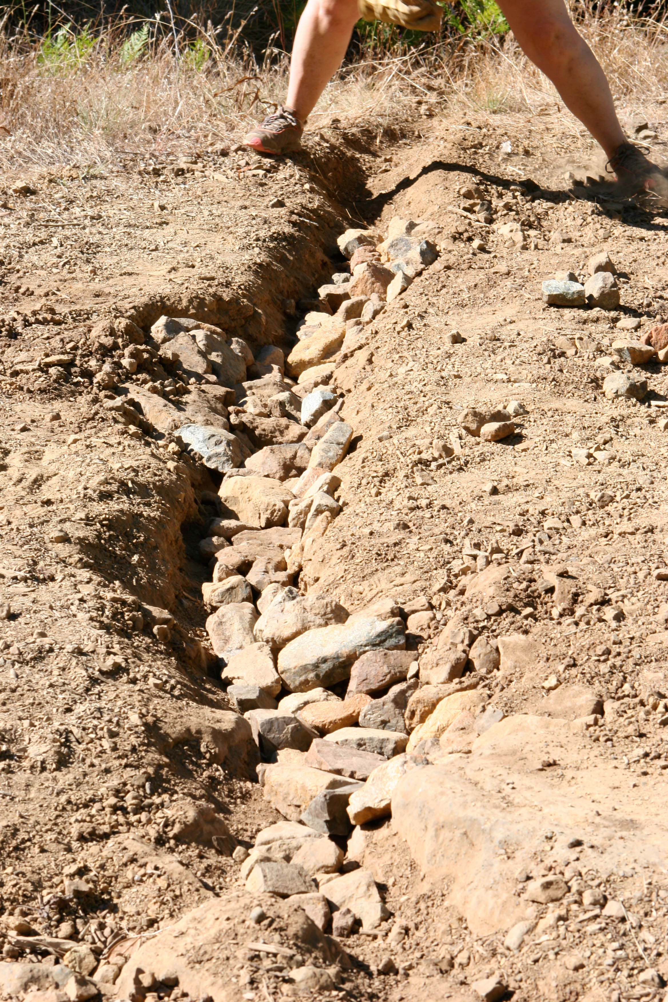 A newly dug ditch that washed away the following winter. Ugh.