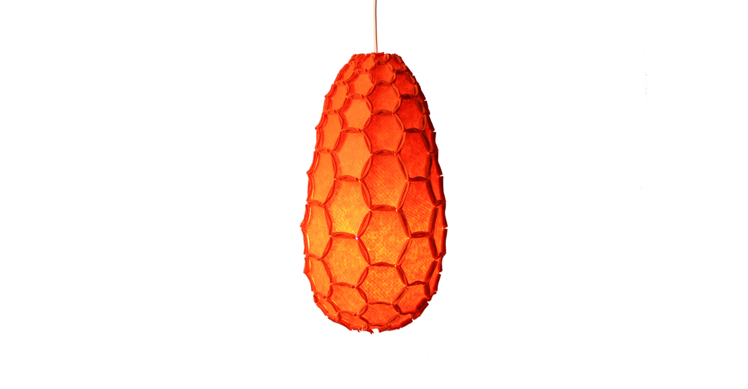 Nectar lampshade Full orange - Designer Rebecca Asquith.jpg