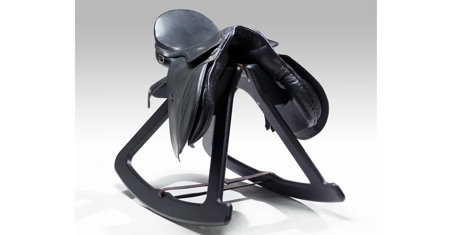 Giddyup rocking stool black stain 1- Designer Tim Wigmore for Designtree.jpg
