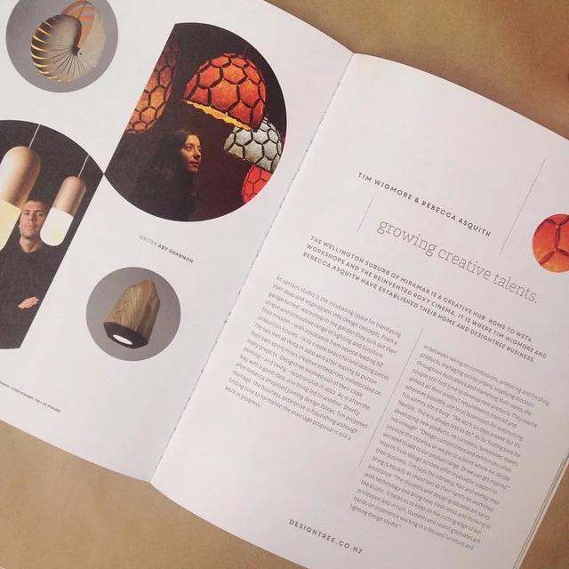 This month Defign Magazine profiled four New Zealand designers leading the way in creating clever, unique and stylish form with function and Designtree are flattered to be one of the four along with Chris Johnson, Neal Smith and Krista + Timothy John from @paperplanestore  

 Thanks so much Ady Shannon for the fantastic write up.  #defign #nzdesign #designtree #magazine 



  (at lyall bay)