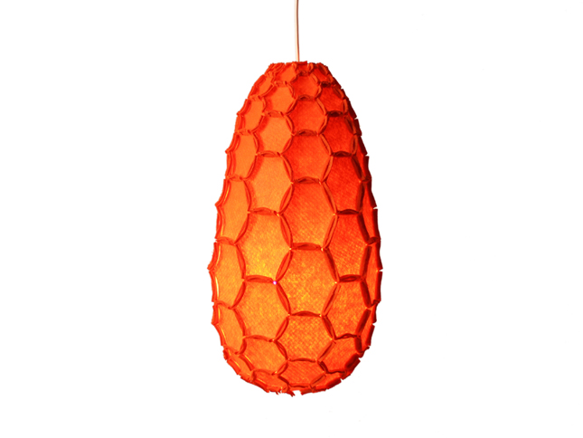 Nectar lampshade Full orange - Designer Rebecca Asquith.jpg