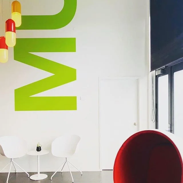 Thanks to Kate at The Room interiors for these images of the colour Popping Pil Pendant in their recent fitout for Audiology Touring and Pato Entertainment.
