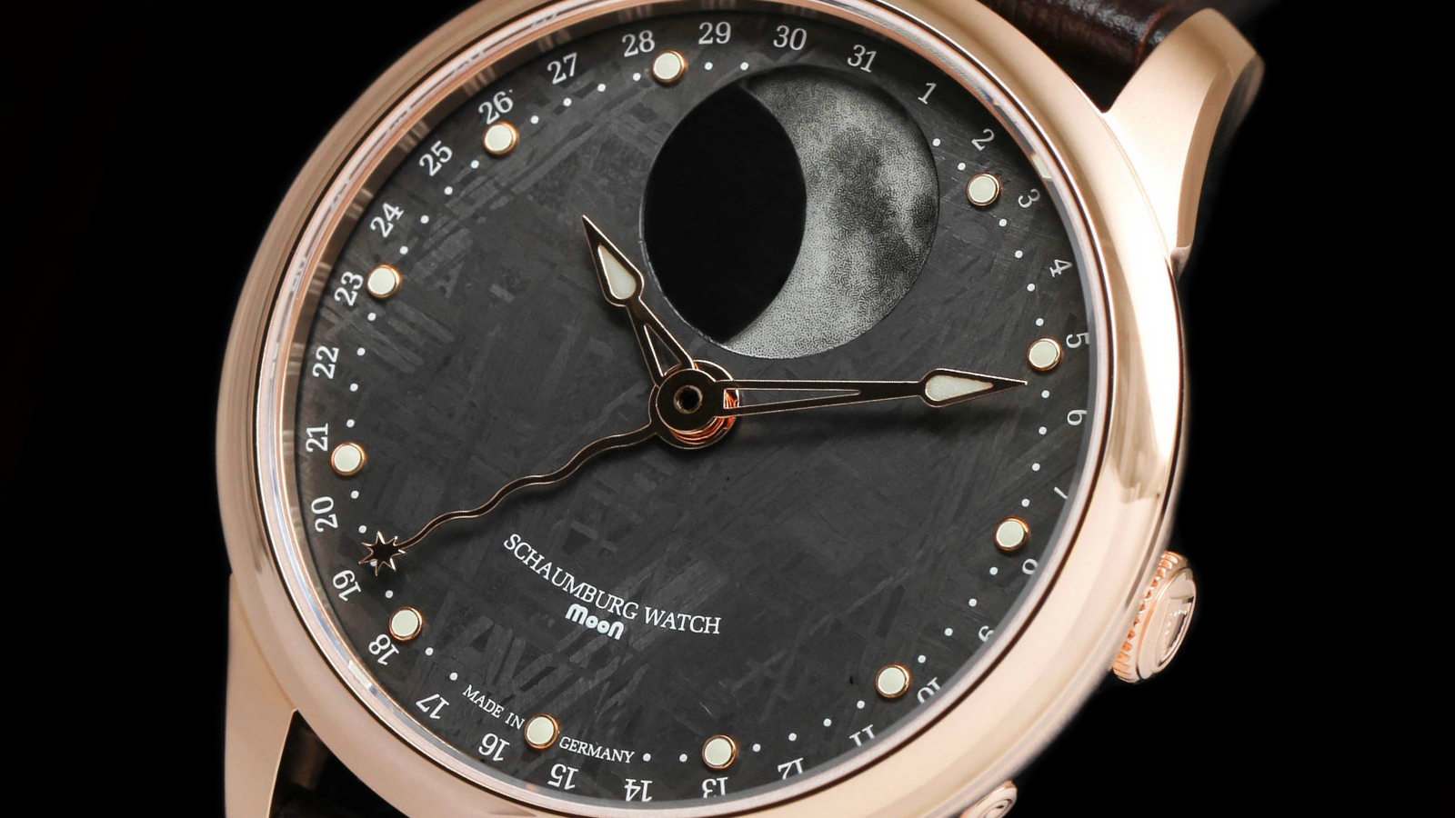 Schaumburg Watch Perpetual MooN Meteor 18Kt Rose Gold