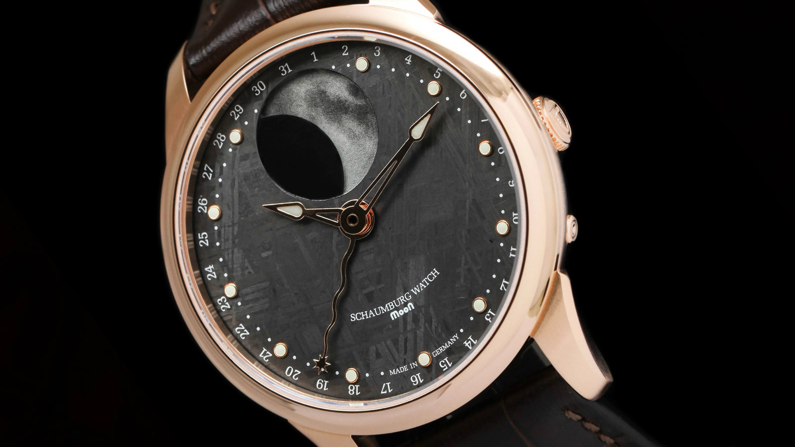 Schaumburg Watch Perpetual MooN Meteor 18Kt Rose Gold