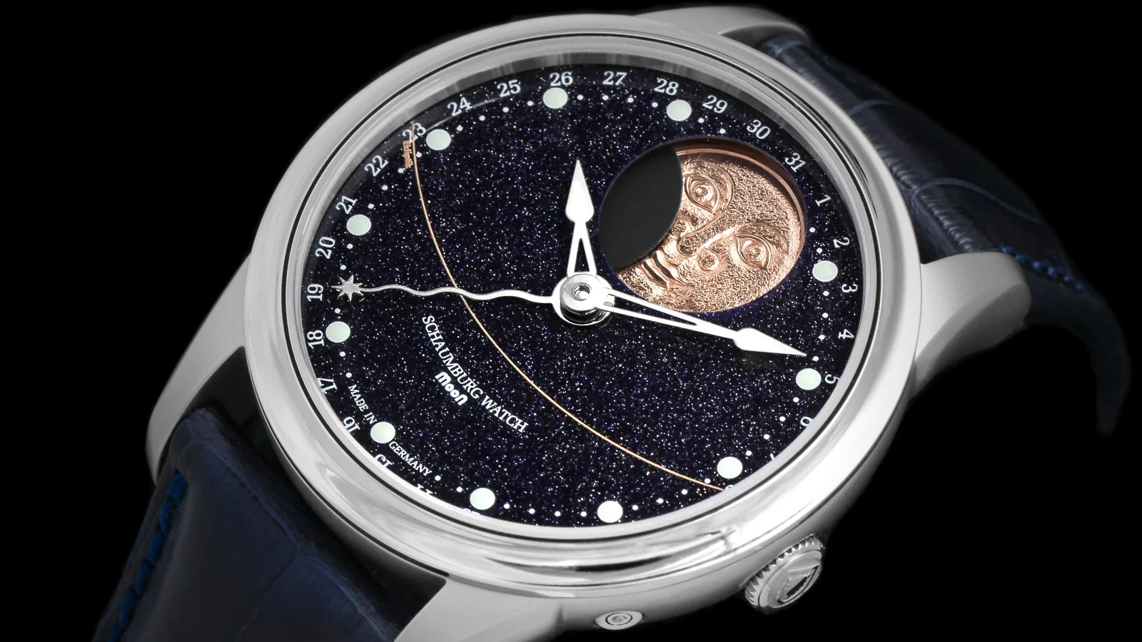 Schaumburg Watch Perpetual MooN Galaxy Handmade