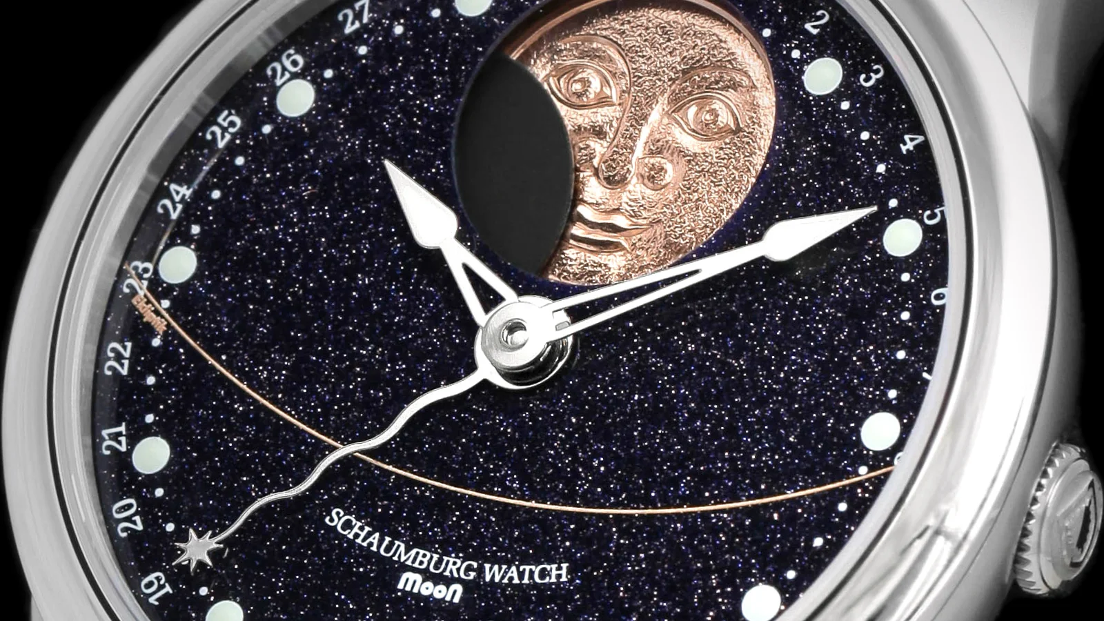Schaumburg Watch Perpetual MooN Galaxy Handmade