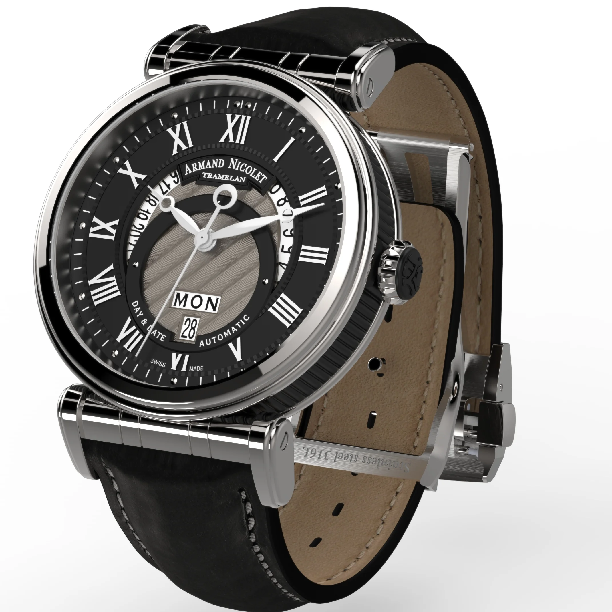 Armand Nicolet Arc Royal Day Date A420ANA-NR-PK2420NR