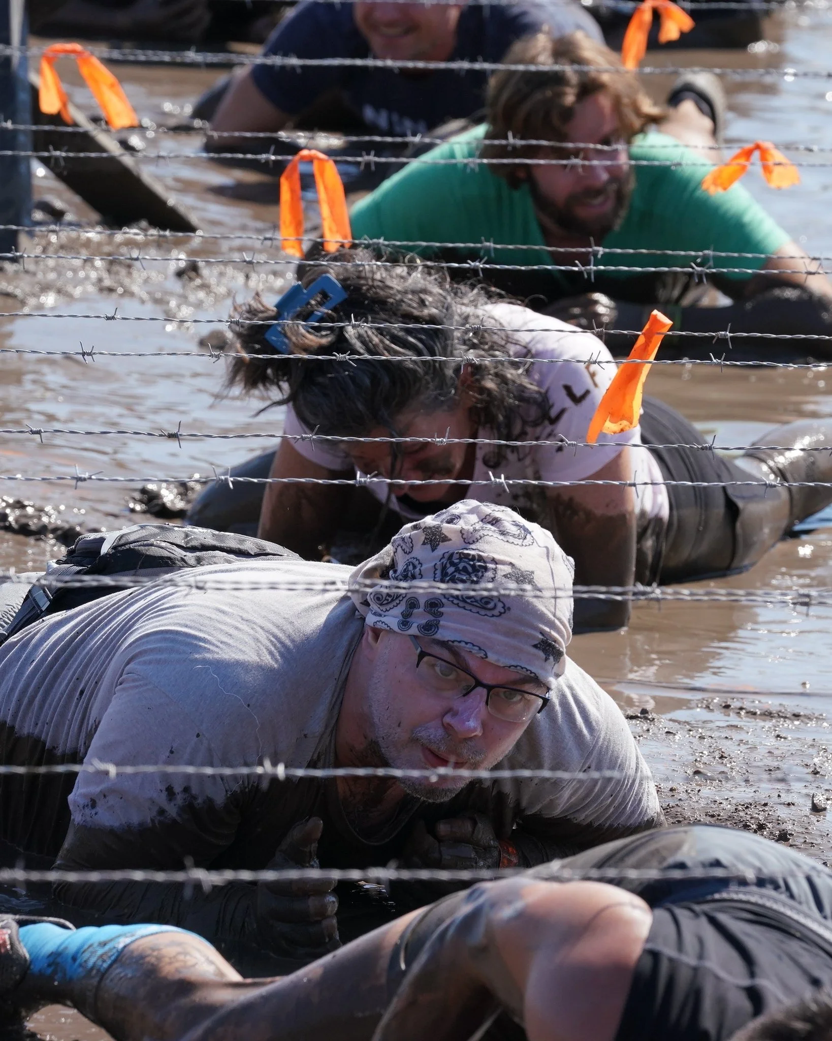 Barbed wire crawl at a Spartan Run