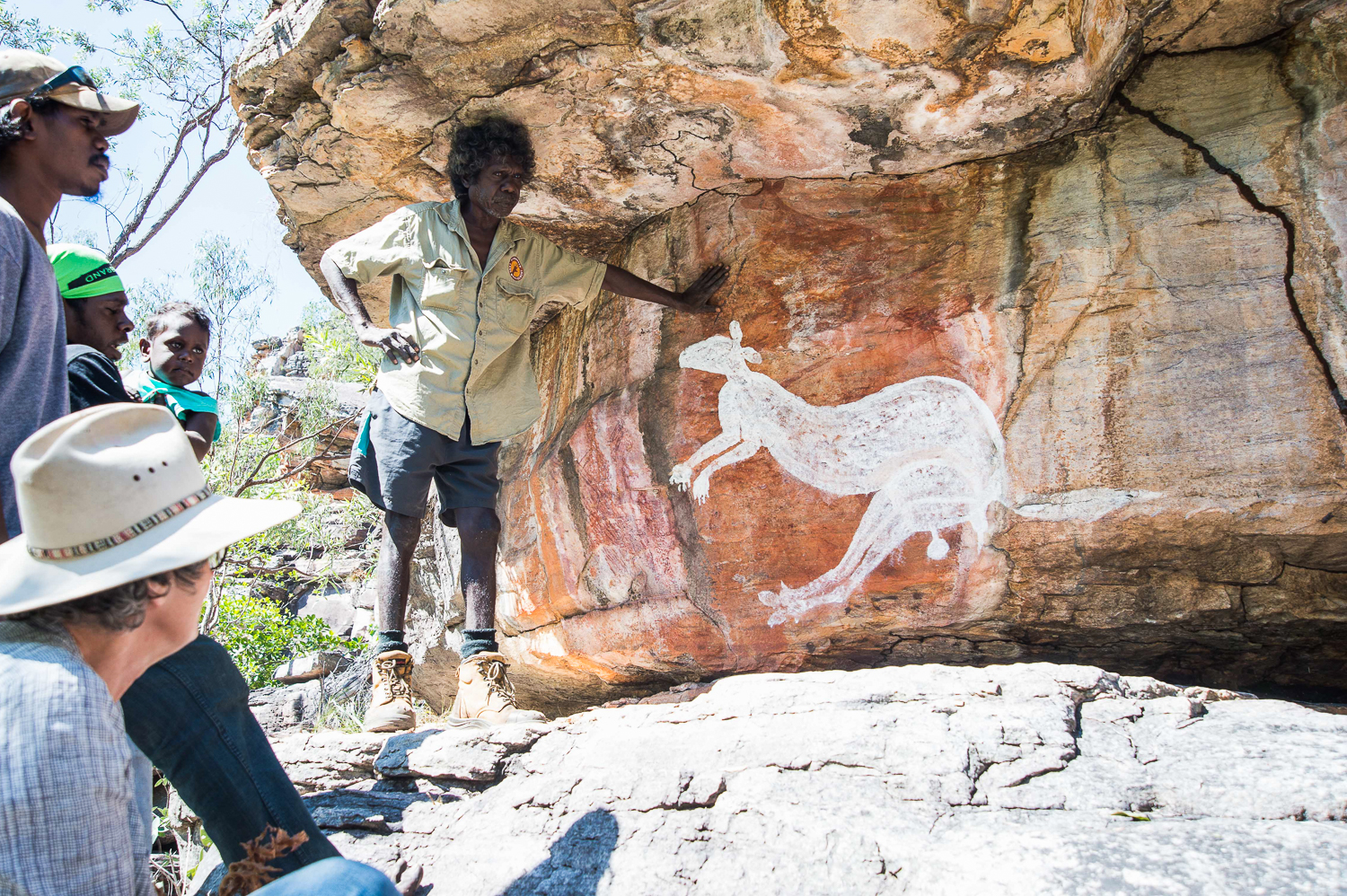 Lofty's final rock painting (photo by David Leece).