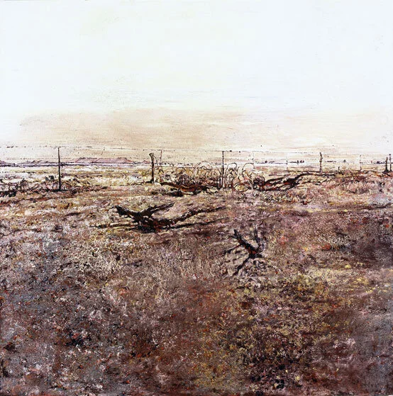 Mandy Martin, "Dust Storm over Toko Range", 2011, Pigment, oil on linen, 180 x 180 cm