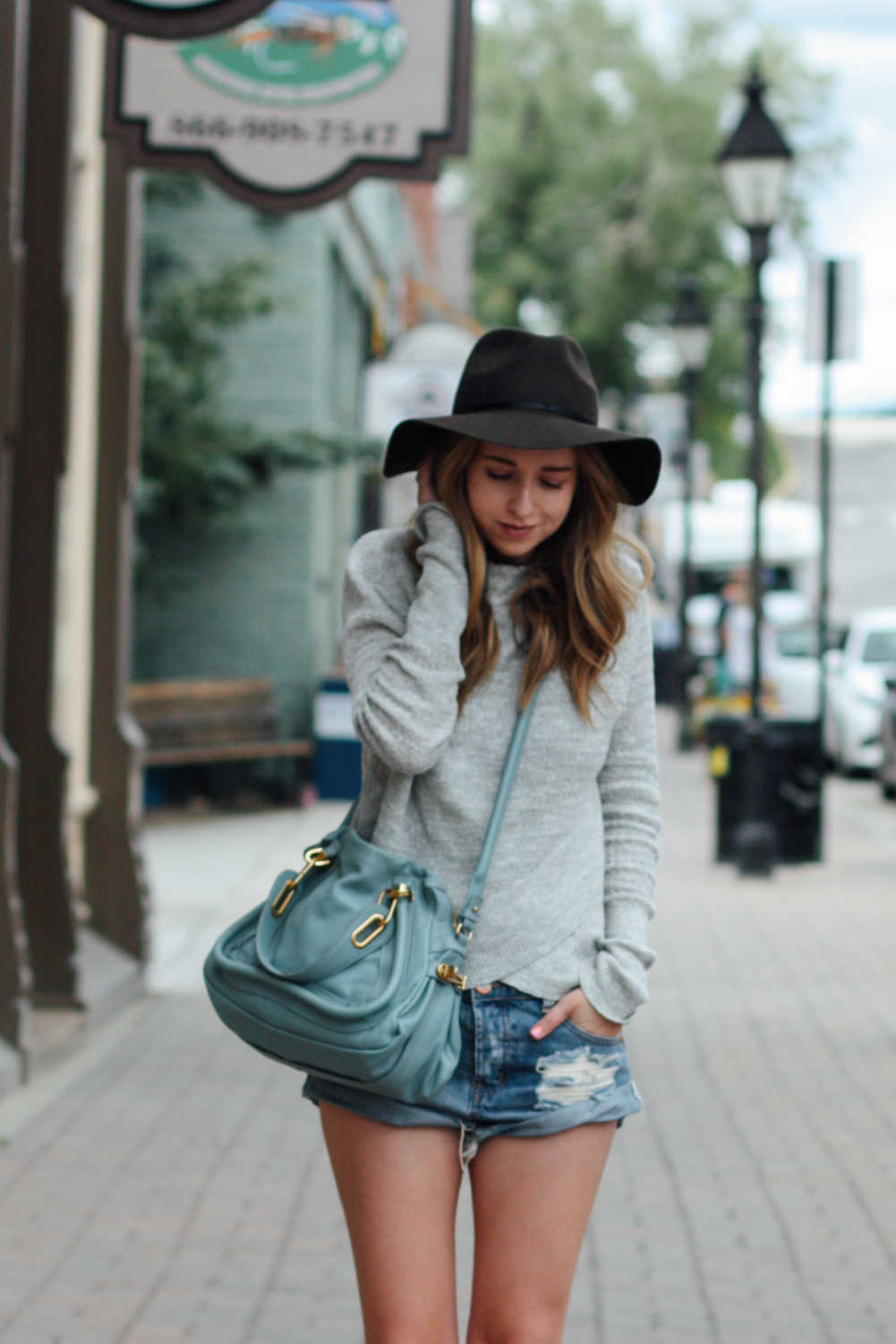 Free People sweater, Chloe bag, One Teaspoon shorts in Leadville, CO via truelane.png