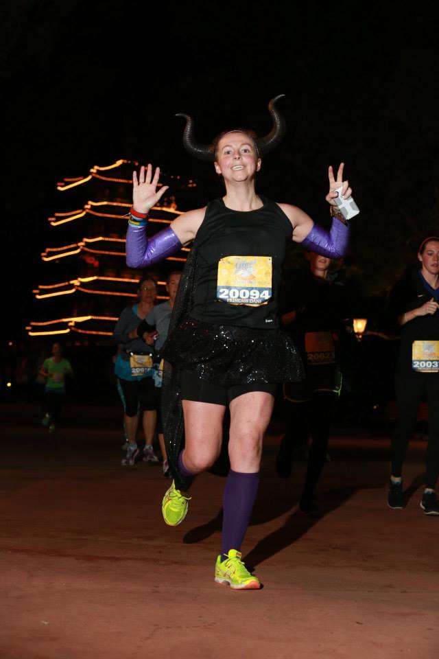 Arm sleeves & skirt during Run Disney Enchanted 10k