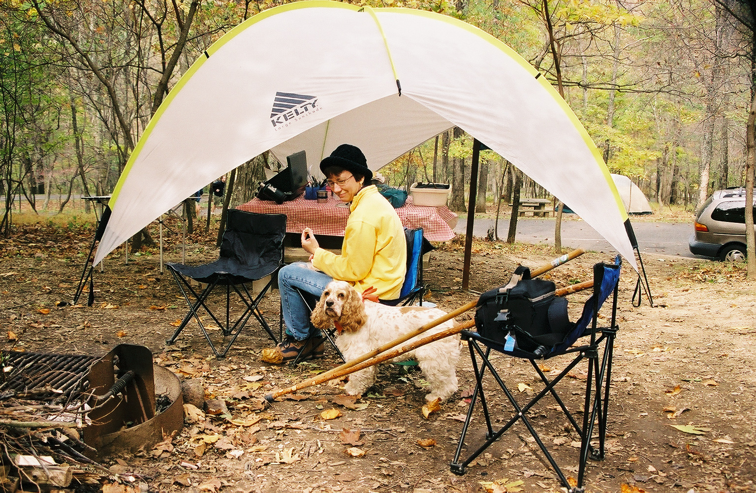 Camping at Peaks of Otter on the Blue Ridge Parkway, quite a few years ago.