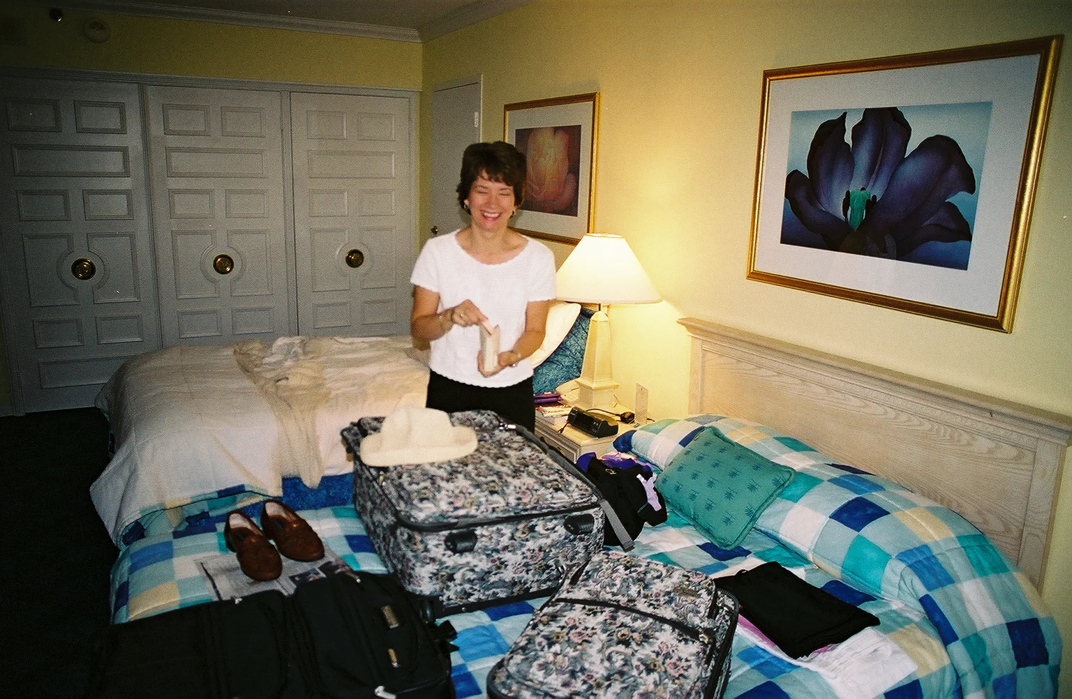 Diane and our room at the Wyndam
