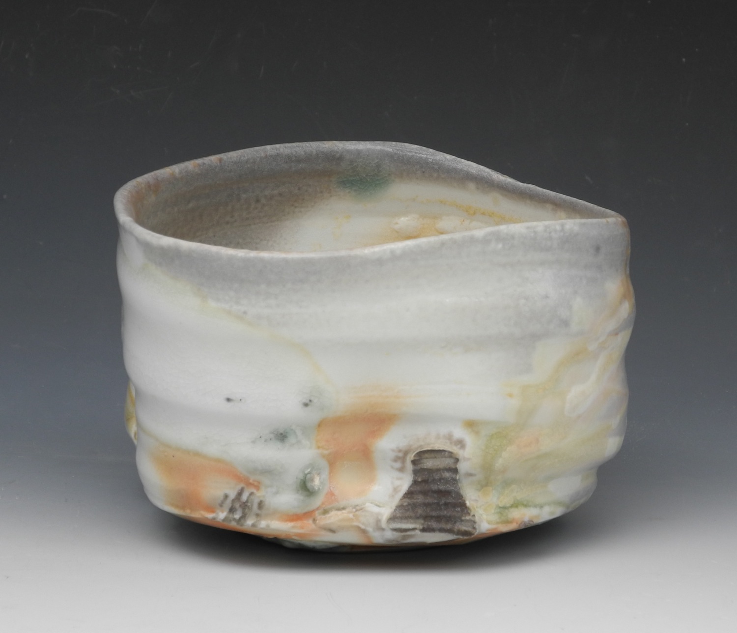 Natural ash porcelain Chawan