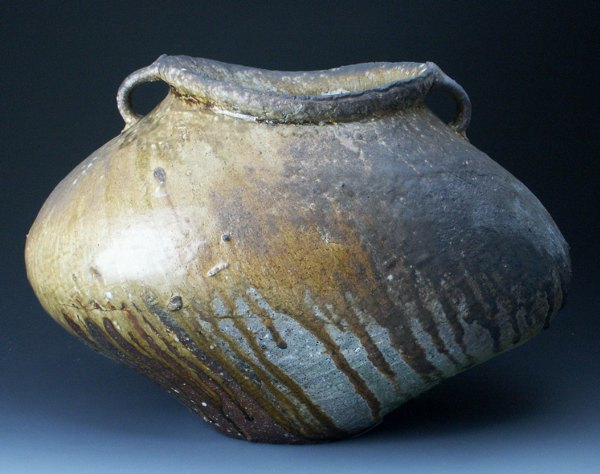 Natural ash jar. H: 50cm